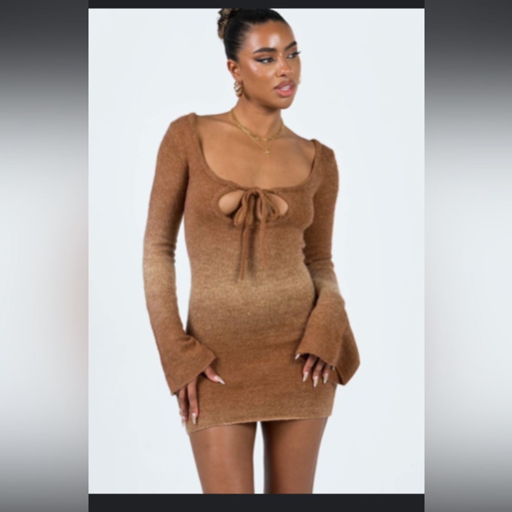 Princess Polly- London Bell Sleeve Knit Dress